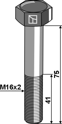 [LS11-TD931-005] Tornillo de cabeza hexagonal M16x2x75 sin tuerca - LS11-TD931-005