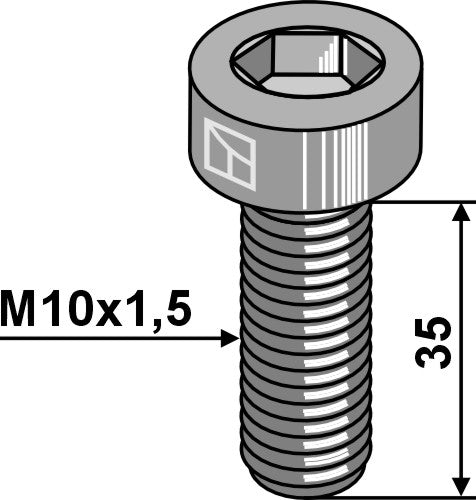 [LS11-TD931-008] Tornillo con hexágono interior M10x1,5x35 - galvanizado - LS11-TD931-008