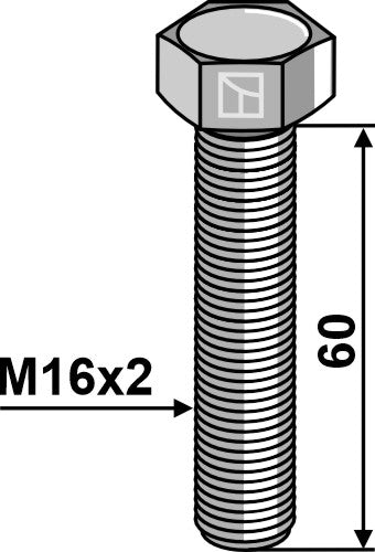 Tornillo de cabeza hexagonal M16x2x60 sin tuerca - LS11-TD933-002