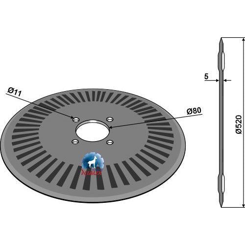 [LS12-DPL-015] Disco plano  ondulado - Ø520x5 - LS12-DPL-015