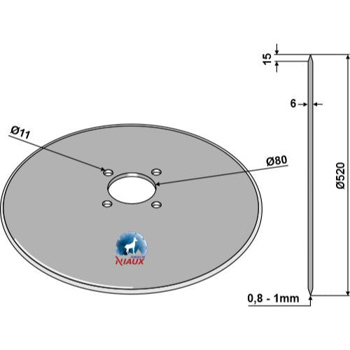 [LS12-DPL-022] Disco plano  - Ø520x6 - LS12-DPL-022