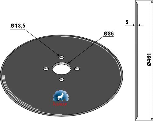 [LS12-DPL-025] Disco plano Ø461x5 - LS12-DPL-025