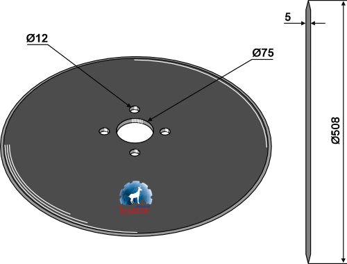 [LS12-DPL-027] Disco plano Ø508x5 - LS12-DPL-027