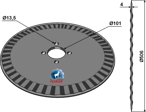Disco plano Ø506x4 - LS12-DPL-028