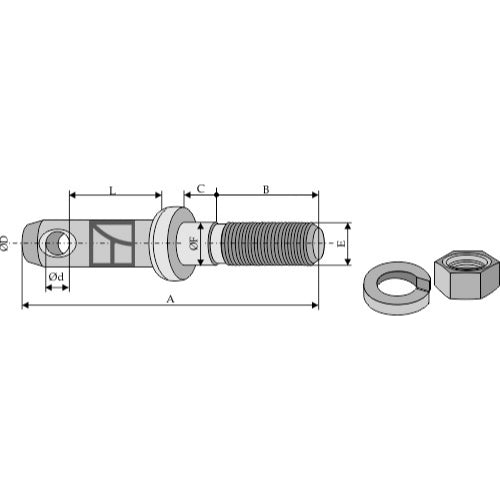 [LS13-BLTP-006] Bulón para tercer punto y barra portaperos - LS13-BLTP-006