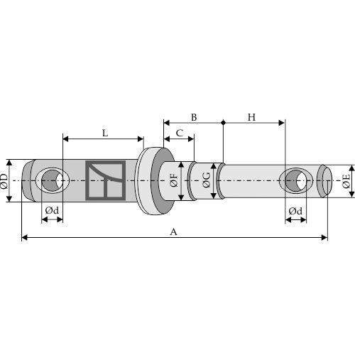 Rótula soldar para barra inferior - LS13-RSB-002