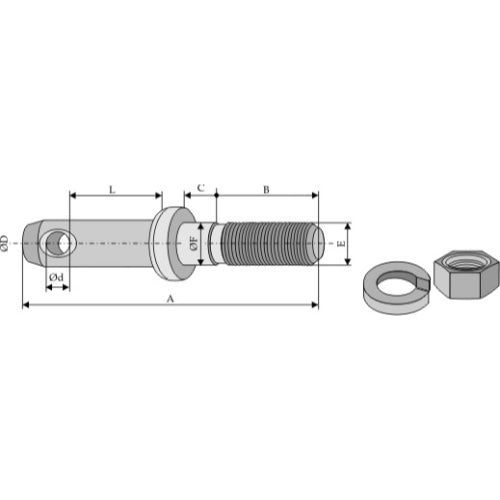 [LS13-BLTP-020] Bulón para tercer punto y barra portaperos - LS13-BLTP-020
