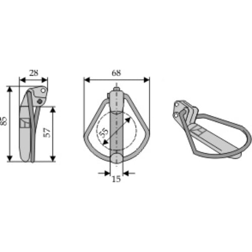[LS13-EBP-003] Pasador clip para Cat. III - LS13-EBP-003