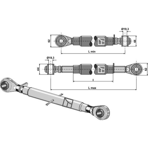 [LS13-TRT-072] Tercer punto con rótula templada M 30 x 3-5 - LS13-TRT-072