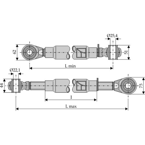 [LS13-TRT-085] Tercer punto con rótula templada M30x3-5 - LS13-TRT-085