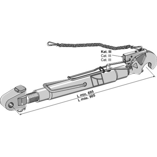 [LS13-TAA-066] Tercer punto completo con rótula articulada - Ø25-4 - LS13-TAA-066