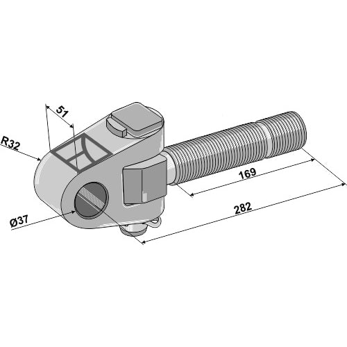[LS13-TAA-070] Cabezal articulado  M36x4 - LS13-TAA-070