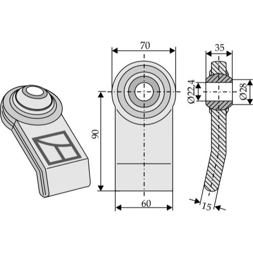 Rótula soldar - LS13-RST-028