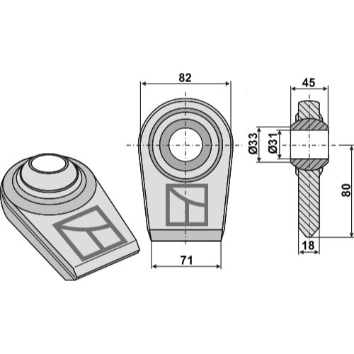 Rótula soldar - LS13-RST-056