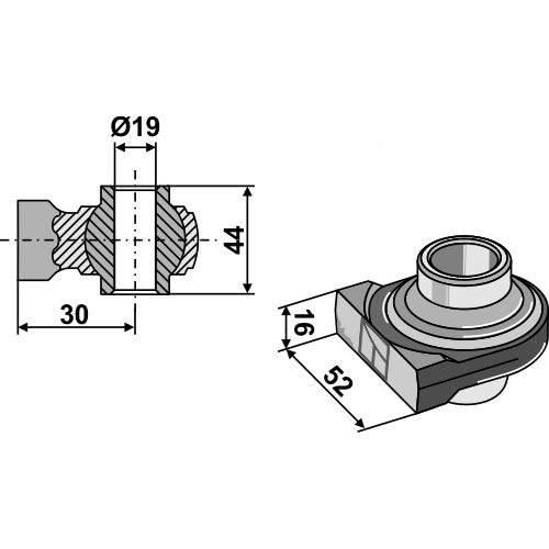 Rótula soldar - LS13-RST-062