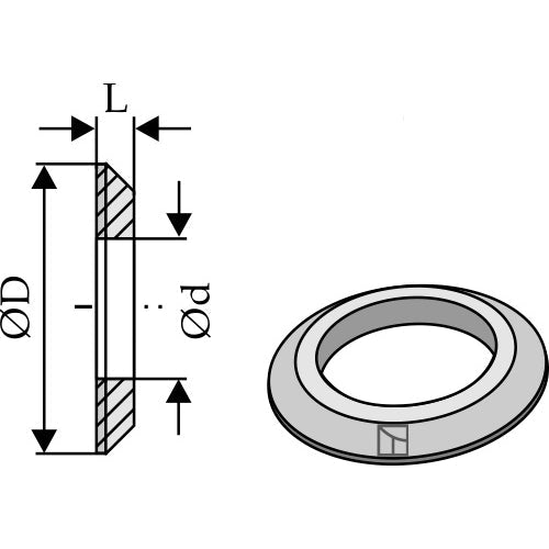 Anillo reductor para gancho de barra inferior Cat. III - II - LS13-EGR-017