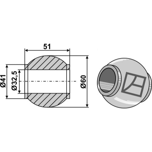 Rótula para enganche rápido - LS13-RCQ-009
