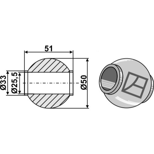 Rótula para enganche rápido - LS13-RCQ-014