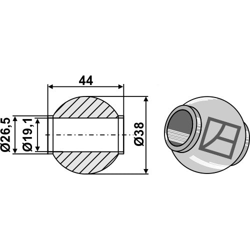 Rótula para enganche rápido - LS13-RCQ-016