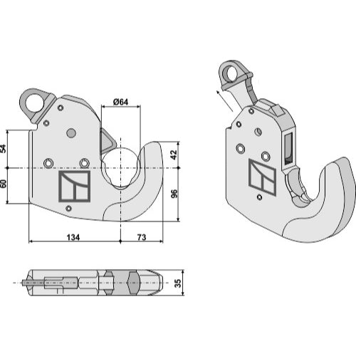 [LS13-EGR-083] Enganche inferior - Cat. III - LS13-EGR-083