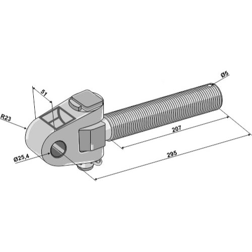[LS13-TAA-104] Cabezal articulado  M36x3 - LS13-TAA-104