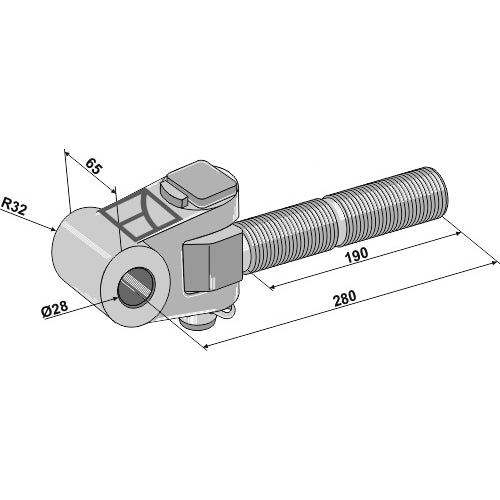 [LS13-TAA-113] Cabezal articulado  M36x3 - LS13-TAA-113