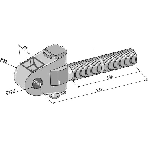 Cabezal articulado  M36x3 - LS13-TAA-116