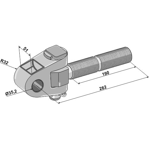 [LS13-TAA-118] Cabezal articulado  M36x3 - LS13-TAA-118