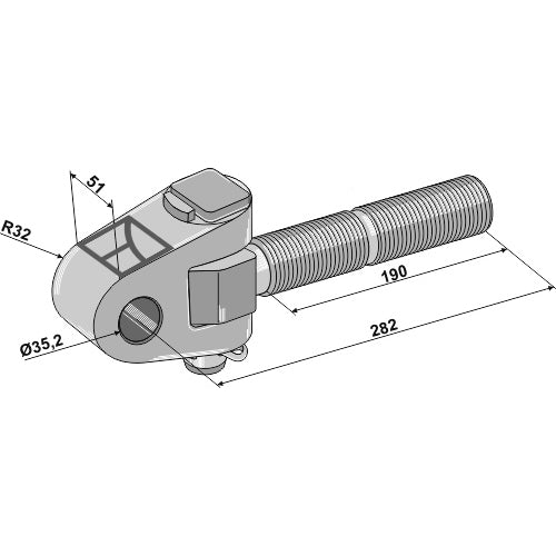 [LS13-TAA-119] Cabezal articulado  M36x3 - LS13-TAA-119