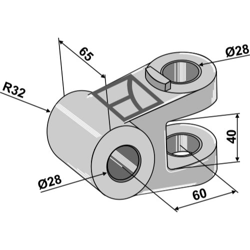 Extremo de la articulación - Ø28 - LS13-TAA-124