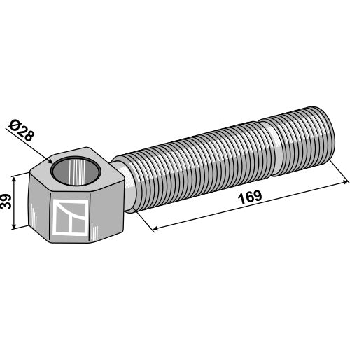 Perno de cabezal articulado - Ø28 - LS13-TAA-128
