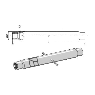 Tubo M 24 x 3 - LS13-TTB-047
