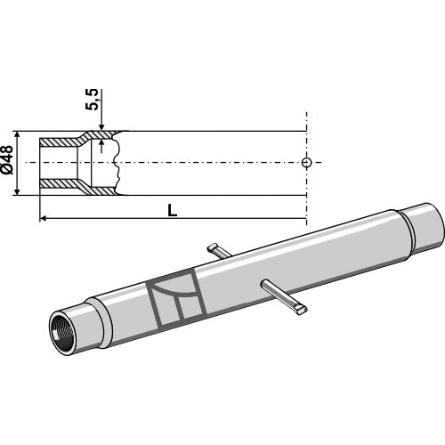 [LS13-TTB-059] Tubo M30x3 - LS13-TTB-059