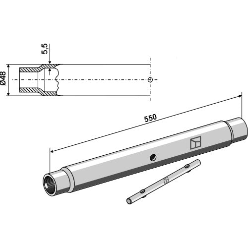 Tubo M30x3 - LS13-TTB-061