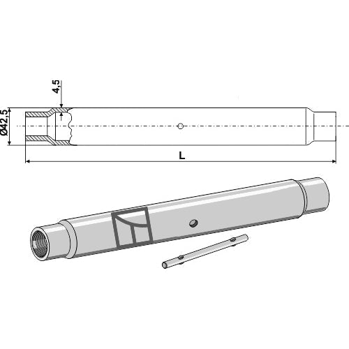 Tubo M 30 x 3-5 - LS13-TTB-073