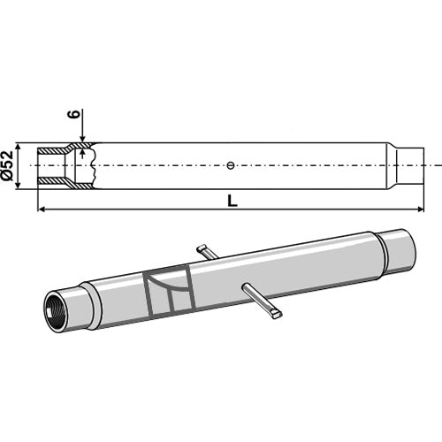 Tubo M 36 x 3 - LS13-TTB-105
