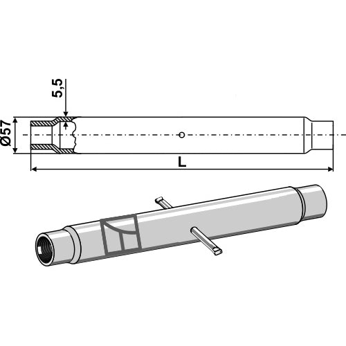 Tubo M 40 x 3 - LS13-TTB-112