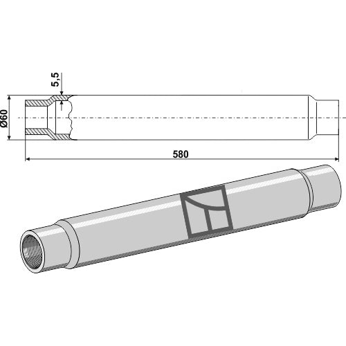 Tubo 580mm - LS13-TTB-120