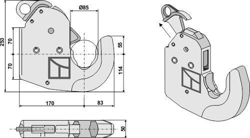 [LS13-EGR-103] Engache para barra portaperos - Cat. IVS - LS13-EGR-103