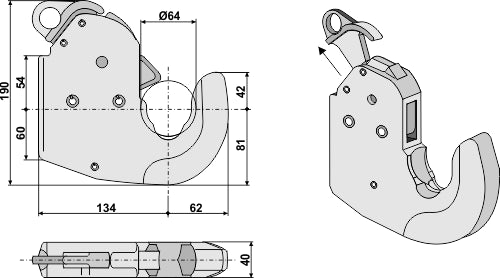 [LS13-EGR-099] Engache para barra portaperos - Cat. III - LS13-EGR-099