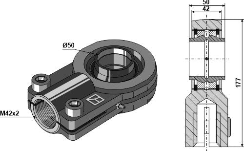 [LS13-TAA-154] Cabezal articulado Ø50 - LS13-TAA-154