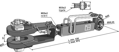 [LS13-TAA-159] Barra elevadora M30x2 - LS13-TAA-159