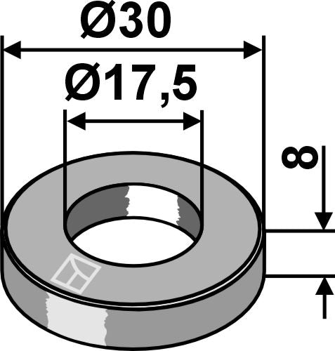 [LS15-PHA-186] Arandela Ø30x8xØ17,5 - DIN7989-2 - LS15-PHA-186