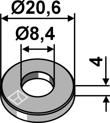 [LS15-TCR-027] Arandela Ø20,6x4xØ8,4 - DIN7349 - LS15-TCR-027